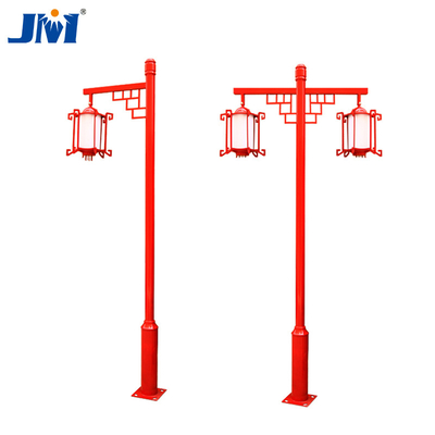 Ip65 85 Watt LED Solar Garden Lights Red Courtyard Lamp Lantern Head 2-4.5m